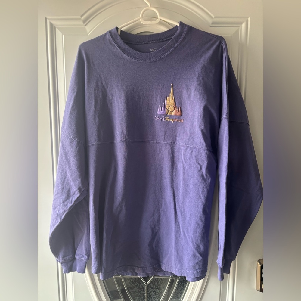 Walt Disney World Purple 50 Years Castle Disney Spirit Jersey-Size Small